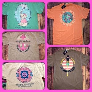 Nwt Simply Southern Set of 5 xxlarge short sleeve